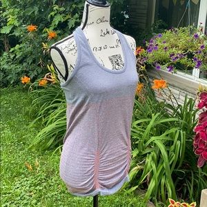 EUC Athleta M athletic tank with ruching detail